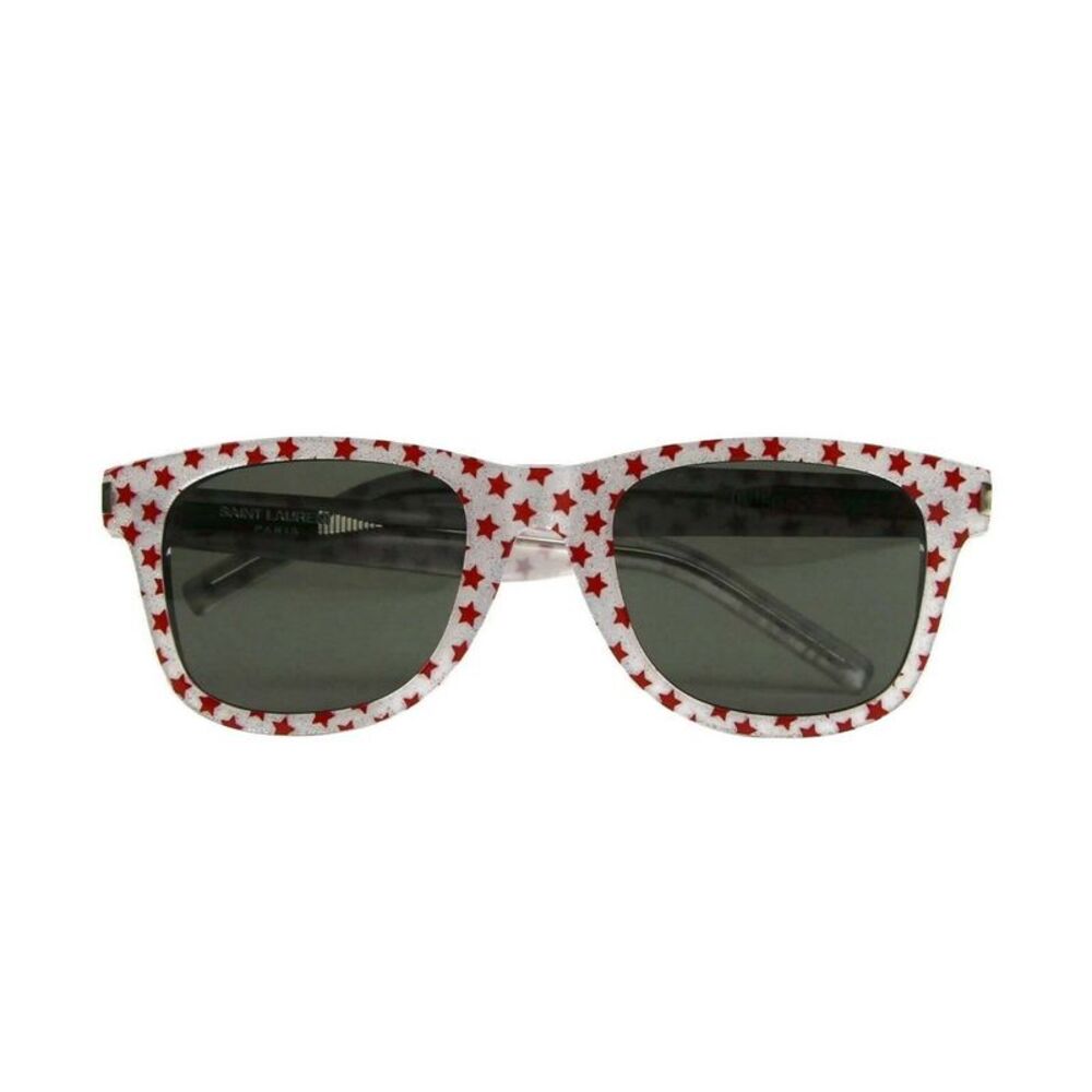 Saint Laurent Women's Classic Silver Glitter Acetate Sunglasses - Picture 7 of 7